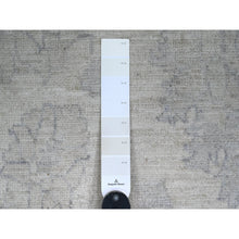 Load image into Gallery viewer, 9&#39;8&quot;x13&#39;8&quot; Whisper White, Washed Out Peshawar with All Over Leaf Design, Hand Knotted, Vegetable Dyes, 100% Wool, Oriental Rug FWR125868