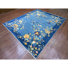 Load image into Gallery viewer, 8&#39;x10&#39; Imperial Blue, Chinese Art Deco Inspired Peshawar, Vegetable Dyes, Hand Knotted, Soft and Vibrant Wool, Oriental Rug FWR125874