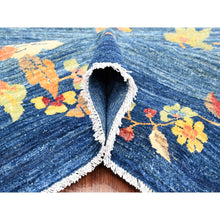 Load image into Gallery viewer, 8&#39;x10&#39; Imperial Blue, Chinese Art Deco Inspired Peshawar, Vegetable Dyes, Hand Knotted, Soft and Vibrant Wool, Oriental Rug FWR125874
