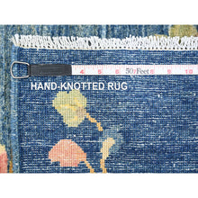 Load image into Gallery viewer, 8&#39;x10&#39; Imperial Blue, Chinese Art Deco Inspired Peshawar, Vegetable Dyes, Hand Knotted, Soft and Vibrant Wool, Oriental Rug FWR125874
