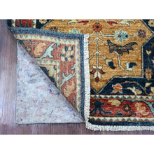 Load image into Gallery viewer, 2&#39;7&quot;x7&#39;10&quot; Yale Blue, Aryana Collection, Afghan Peshawar with Caucasian Akstafa Design, Hand Knotted, High Mountain Wool, Runner, Oriental Rug FWR125880