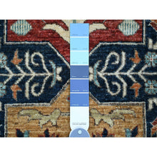 Load image into Gallery viewer, 2&#39;7&quot;x7&#39;10&quot; Yale Blue, Aryana Collection, Afghan Peshawar With Caucasian Akstafa Design, Hand Knotted, High Mountain Wool, Runner, Oriental Rug FWR125880