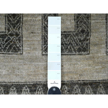 Load image into Gallery viewer, 2&#39;1&quot;x3&#39;1&quot; Mocha Brown, Moroccan Berber Influence With Geometric Pattern, High Mountain Wool, Denser Weave, Hand Knotted, Sample, Mat, Oriental Rug FWR125886