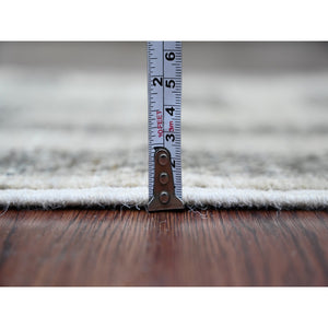 2'1"x3'1" Mocha Brown, Moroccan Berber Influence With Geometric Pattern, High Mountain Wool, Denser Weave, Hand Knotted, Sample, Mat, Oriental Rug FWR125886