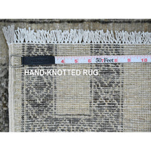 Load image into Gallery viewer, 2&#39;1&quot;x3&#39;1&quot; Mocha Brown, Moroccan Berber Influence With Geometric Pattern, High Mountain Wool, Denser Weave, Hand Knotted, Sample, Mat, Oriental Rug FWR125886