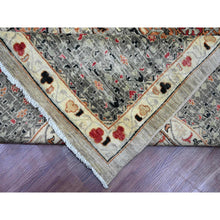 Load image into Gallery viewer, 12&#39;x15&#39;4&quot; Cloud Gray, 14th Century Mamluk Dynasty Pattern With Star Medallion Design, High Mountain Wool, Hand Knotted, Natural Dyes, Oversized, Oriental Rug FWR125892