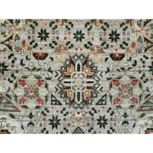 Load image into Gallery viewer, 12&#39;x15&#39;4&quot; Cloud Gray, 14th Century Mamluk Dynasty Pattern With Star Medallion Design, High Mountain Wool, Hand Knotted, Natural Dyes, Oversized, Oriental Rug FWR125892