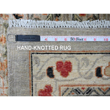 Load image into Gallery viewer, 12&#39;x15&#39;4&quot; Cloud Gray, 14th Century Mamluk Dynasty Pattern With Star Medallion Design, High Mountain Wool, Hand Knotted, Natural Dyes, Oversized, Oriental Rug FWR125892