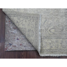 Load image into Gallery viewer, 2&#39;7&quot;x23&#39;8&quot; Misty Gray, Washed Out Peshawar With Heriz Design, Densely Woven, High Mountain Wool, Hand Knotted, Xl Runner, Oriental Rug FWR125898