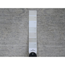 Load image into Gallery viewer, 2&#39;7&quot;x23&#39;8&quot; Misty Gray, Washed Out Peshawar With Heriz Design, Densely Woven, High Mountain Wool, Hand Knotted, Xl Runner, Oriental Rug FWR125898