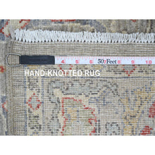 Load image into Gallery viewer, 4&#39;x19&#39;3&quot; Stone Gray, Peshawar With Bijar Garus Design, Hand Knotted, High Mountain Wool, Vegetable Dyes, Densely Woven, Xl, Wide Runner, Oriental Rug FWR125910