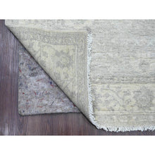 Load image into Gallery viewer, 4&#39;x11&#39;10&quot; Medium Gray, Washed Out Peshawar With Heriz All Over Design, High Mountain Wool, Hand Knotted, Densely Woven, Wide Runner, Oriental Rug FWR125916