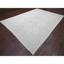 Load image into Gallery viewer, 9&#39;8&quot;x13&#39;5&quot; Vista White, Washed Out Peshawar with All Over Pattern, Vegetable Dyes, 100% Wool, Hand Knotted, Oriental Rug FWR125934
