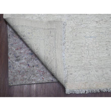 Load image into Gallery viewer, 9&#39;8&quot;x13&#39;5&quot; Vista White, Washed Out Peshawar with All Over Pattern, Vegetable Dyes, 100% Wool, Hand Knotted, Oriental Rug FWR125934