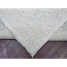 Load image into Gallery viewer, 9&#39;8&quot;x13&#39;5&quot; Vista White, Washed Out Peshawar With All Over Pattern, Vegetable Dyes, 100% Wool, Hand Knotted, Oriental Rug FWR125934