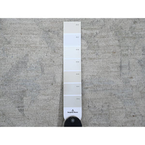 9'8"x13'5" Vista White, Washed Out Peshawar with All Over Pattern, Vegetable Dyes, 100% Wool, Hand Knotted, Oriental Rug FWR125934