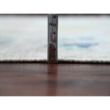 Load image into Gallery viewer, 9&#39;x11&#39;9&quot; Pearl White, Peshawar With Colorful Botanical Garden Design, 100% Wool, Hand Knotted, Oriental Rug FWR125958