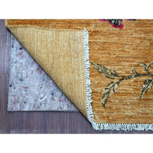 Load image into Gallery viewer, 8&#39;2&quot;x9&#39;9&quot; Copper Brown, Sparrows on the Tree, Peshawar, Hand Knotted, High Mountain Wool, Soft to the Touch, Oriental Rug FWR126000