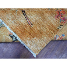 Load image into Gallery viewer, 8&#39;2&quot;x9&#39;9&quot; Copper Brown, Sparrows on the Tree, Peshawar, Hand Knotted, High Mountain Wool, Soft to the Touch, Oriental Rug FWR126000