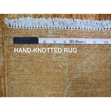 Load image into Gallery viewer, 8&#39;2&quot;x9&#39;9&quot; Copper Brown, Sparrows on the Tree, Peshawar, Hand Knotted, High Mountain Wool, Soft to the Touch, Oriental Rug FWR126000