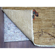 Load image into Gallery viewer, 8&#39;2&quot;x9&#39;9&quot; Beaver Brown, Hand Knotted, Sparrows on the Tree, Peshawar, 100% Wool, Soft Pile, Densely Woven, Oriental Rug FWR126006