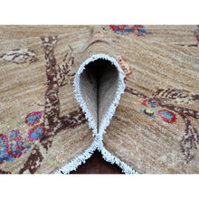 Load image into Gallery viewer, 8&#39;2&quot;x9&#39;9&quot; Beaver Brown, Hand Knotted, Sparrows on the Tree, Peshawar, 100% Wool, Soft Pile, Densely Woven, Oriental Rug FWR126006