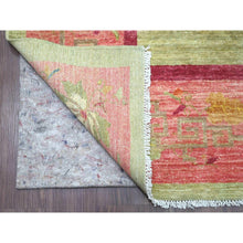 Load image into Gallery viewer, 8&#39;3&quot;x10&#39; Laurel Green, Chinese Art Deco Inspired Peshawar, Vegetable Dyes, Hand Knotted, Pure Wool, Oriental Rug FWR126030