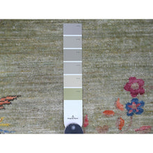 Load image into Gallery viewer, 8&#39;3&quot;x10&#39; Laurel Green, Chinese Art Deco Inspired Peshawar, Vegetable Dyes, Hand Knotted, Pure Wool, Oriental Rug FWR126030