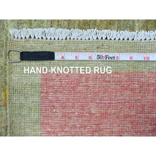 Load image into Gallery viewer, 8&#39;3&quot;x10&#39; Laurel Green, Chinese Art Deco Inspired Peshawar, Vegetable Dyes, Hand Knotted, Pure Wool, Oriental Rug FWR126030