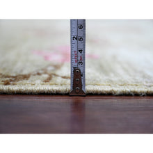 Load image into Gallery viewer, 8&#39;3&quot;x9&#39;9&quot; Swamp Green with Touches of Pink, Peshawar, Sparrows on the Tree, Densely Woven, Hand Knotted, Soft 100% Wool, Oriental Rug FWR126042