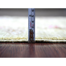Load image into Gallery viewer, 1&#39;10&quot;x3&#39; Olive Green, Sparrows On The Tree, Peshawar, Pure Wool, Densely Woven, Soft To The Touch, Hand Knotted, Mat, Sample, Oriental Rug FWR126084