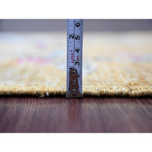 Load image into Gallery viewer, 1&#39;10&#39;x2&#39;9&quot; Golden Brown, Hand Knotted, Sparrows On The Tree, Peshawar, Soft, High Mountain Wool, Densely Woven, Mat, Sample, Oriental Rug FWR126090