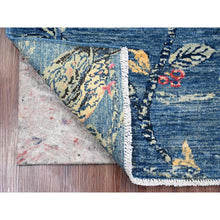 Load image into Gallery viewer, 2&#39;x2&#39;10&quot; Imperial Blue, Sparrows On The Tree, Peshawar, Densely Woven, Hand Knotted, Soft, High Mountain Wool, Mat, Sample, Oriental Rug FWR126120