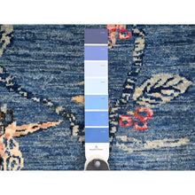 Load image into Gallery viewer, 2&#39;x2&#39;10&quot; Imperial Blue, Sparrows On The Tree, Peshawar, Densely Woven, Hand Knotted, Soft, High Mountain Wool, Mat, Sample, Oriental Rug FWR126120