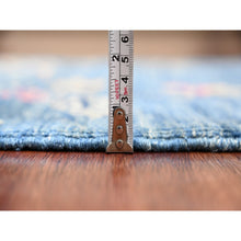 Load image into Gallery viewer, 2&#39;x2&#39;10&quot; Imperial Blue, Sparrows On The Tree, Peshawar, Densely Woven, Hand Knotted, Soft, High Mountain Wool, Mat, Sample, Oriental Rug FWR126120