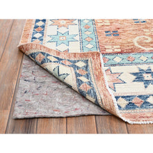 Load image into Gallery viewer, 9&#39;x11&#39;9&quot; Peach Color, Turkish Knot, Zero Pile, Sheared Low, Anatolian Village Design, Hand Knotted, Pure Wool, Oriental Rug FWR12612