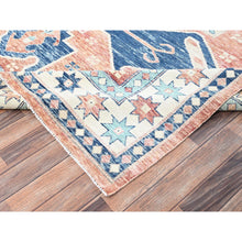 Load image into Gallery viewer, 9&#39;x11&#39;9&quot; Peach Color, Turkish Knot, Zero Pile, Sheared Low, Anatolian Village Design, Hand Knotted, Pure Wool, Oriental Rug FWR12612