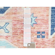 Load image into Gallery viewer, 9&#39;x11&#39;9&quot; Peach Color, Turkish Knot, Zero Pile, Sheared Low, Anatolian Village Design, Hand Knotted, Pure Wool, Oriental Rug FWR12612
