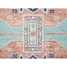 Load image into Gallery viewer, 9&#39;x11&#39;9&quot; Peach Color, Turkish Knot, Zero Pile, Sheared Low, Anatolian Village Design, Hand Knotted, Pure Wool, Oriental Rug FWR12612
