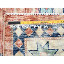 Load image into Gallery viewer, 9&#39;x11&#39;9&quot; Peach Color, Turkish Knot, Zero Pile, Sheared Low, Anatolian Village Design, Hand Knotted, Pure Wool, Oriental Rug FWR12612