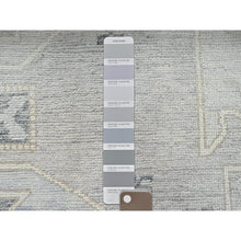 Load image into Gallery viewer, 8&#39;10&quot;x11&#39;8&quot; Cloud Gray, Hand Knotted, Turkish Knot, Sheared Low, Zero Pile, Anatolian Village Design, 100% Wool, Oriental Rug FWR12618