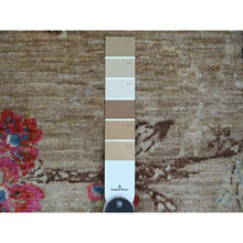 Load image into Gallery viewer, 9&#39;x12&#39; Stone Gray, Hand Knotted, Sparrows On The Tree, Peshawar, Densely Woven, High Mountain Wool, Soft To The Touch, Oriental Rug FWR126240