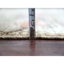 Load image into Gallery viewer, 9&#39;x12&#39; Stone Gray, Hand Knotted, Sparrows On The Tree, Peshawar, Densely Woven, High Mountain Wool, Soft To The Touch, Oriental Rug FWR126240