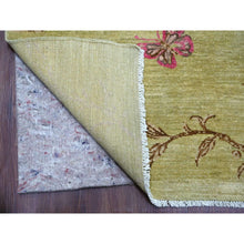 Load image into Gallery viewer, 9'x11'10" Laurel Green, Hand Knotted, Sparrows On The Tree, Peshawar, Densely Woven, High Mountain Wool, Soft To The Touch, Oriental Rug FWR126252