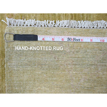 Load image into Gallery viewer, 9'x11'10" Laurel Green, Hand Knotted, Sparrows On The Tree, Peshawar, Densely Woven, High Mountain Wool, Soft To The Touch, Oriental Rug FWR126252