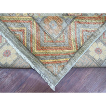 Load image into Gallery viewer, 9&#39;10&quot;x13&#39;9&quot; Misty Gray, Peshawar With Khotan Design, Hand Knotted, Natural Dyes, Pure Wool, Oriental Rug FWR126258