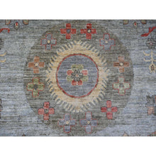 Load image into Gallery viewer, 9&#39;10&quot;x13&#39;9&quot; Misty Gray, Peshawar With Khotan Design, Hand Knotted, Natural Dyes, Pure Wool, Oriental Rug FWR126258