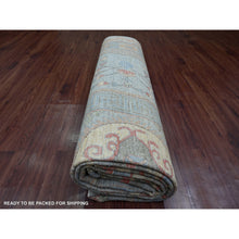 Load image into Gallery viewer, 9&#39;10&quot;x13&#39;9&quot; Misty Gray, Peshawar With Khotan Design, Hand Knotted, Natural Dyes, Pure Wool, Oriental Rug FWR126258