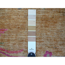 Load image into Gallery viewer, 11&#39;10&quot;x11&#39;10&quot; Copper Brown, Chinese Art Deco Inspired Peshawar, 100% Wool, Vegetable Dyes, Hand Knotted, Round, Oriental Rug FWR126264