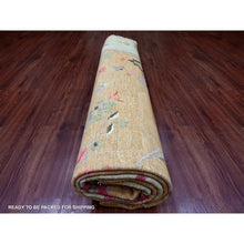 Load image into Gallery viewer, 11&#39;10&quot;x11&#39;10&quot; Copper Brown, Chinese Art Deco Inspired Peshawar, 100% Wool, Vegetable Dyes, Hand Knotted, Round, Oriental Rug FWR126264
